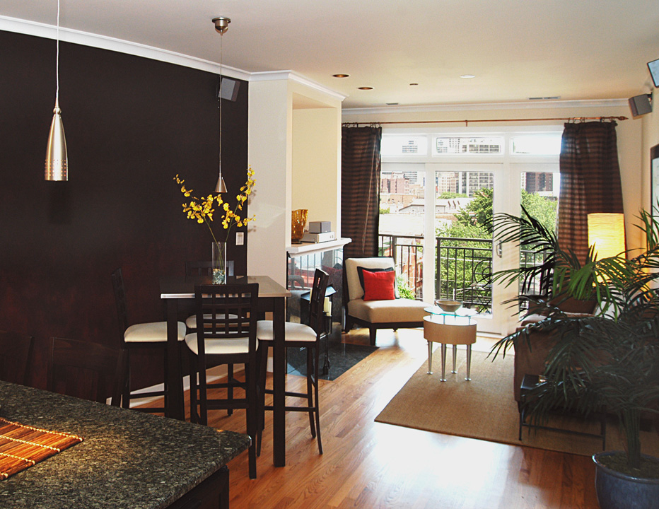 2700 N Halsted - Typical unit dining and living areas