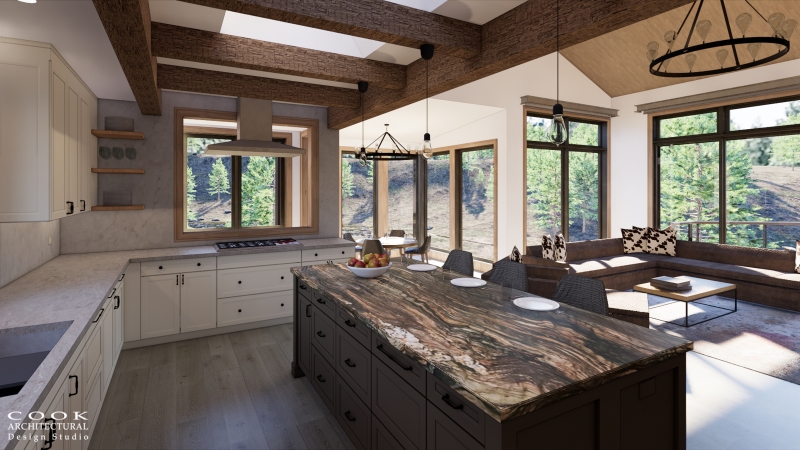Pine Residence Guest House Kitchen Rendering